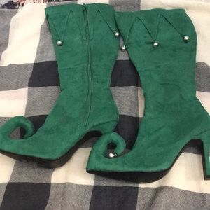 Women/'s Green Elf Boots